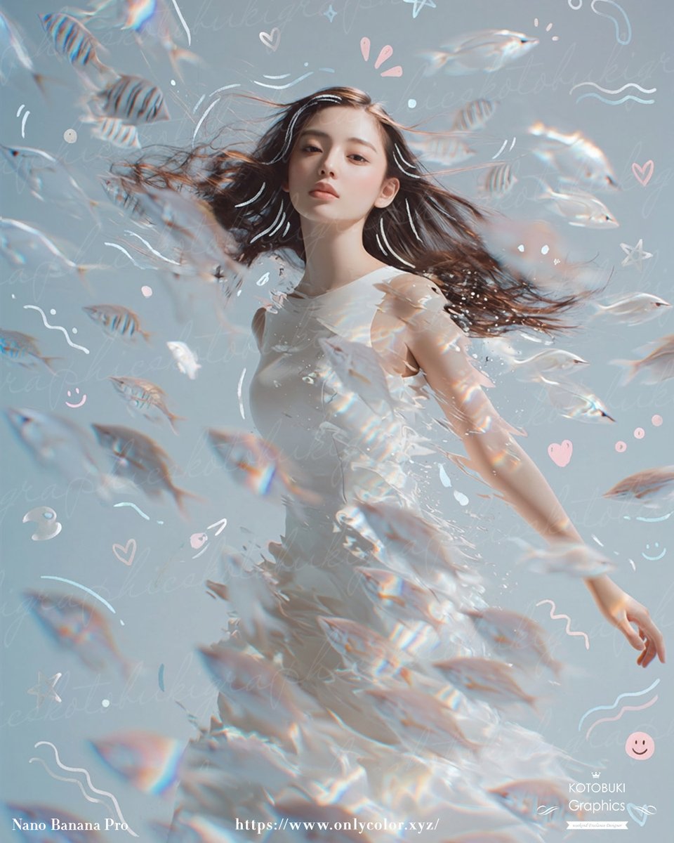 AI-generated Dreamy Surreal Portrait of a Young Woman Standing Underwater or in a Liquid-like Ethereal made with GPT Image 2