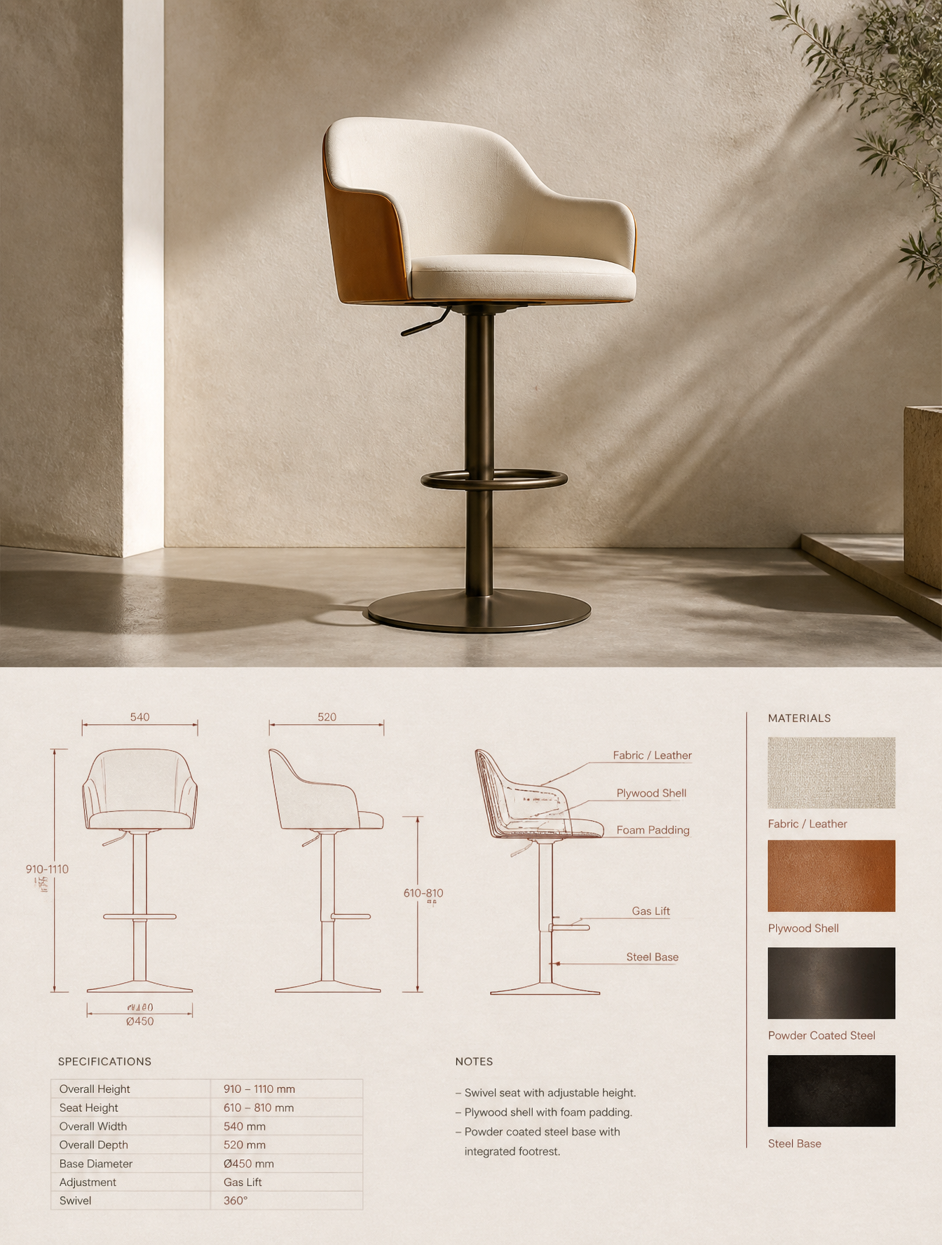 A vertical 3:4 product ad layout using the uploaded image as the exact visual reference on a warm paper-like studio background.
