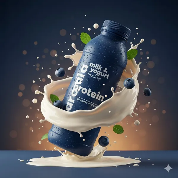 A hyper-realistic commercial product photography template with cinematic studio lighting, controlled highlights, and high-speed frozen motion.