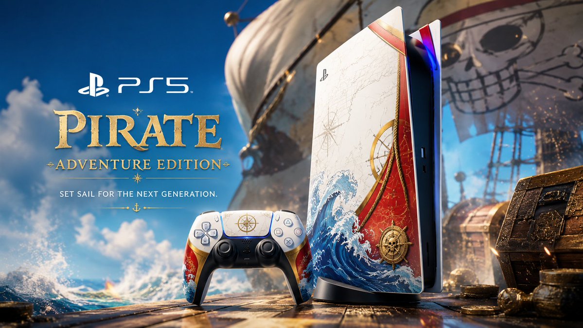 A premium cinematic poster for a custom PS5 and matching DualSense controller inspired by a selected license.