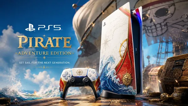 A premium cinematic poster for a custom PS5 and matching DualSense controller inspired by a selected license.