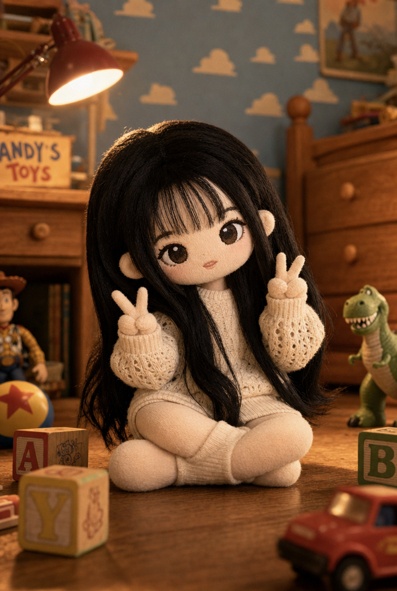 AI-generated Toy Story Knit Plush Doll made with GPT Image 2