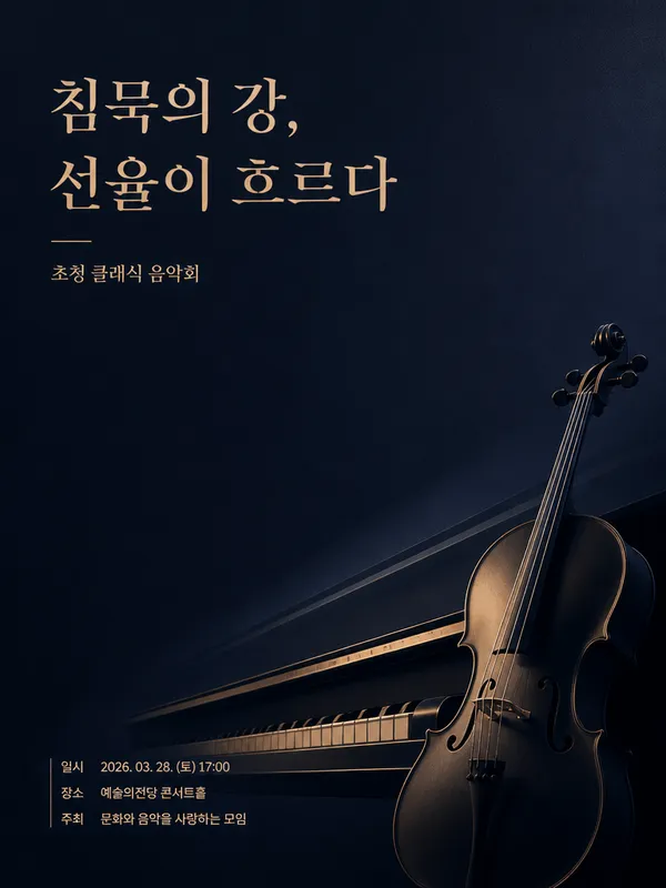 GPT 이미지 2로 생성한 음악회 초대장 포스터