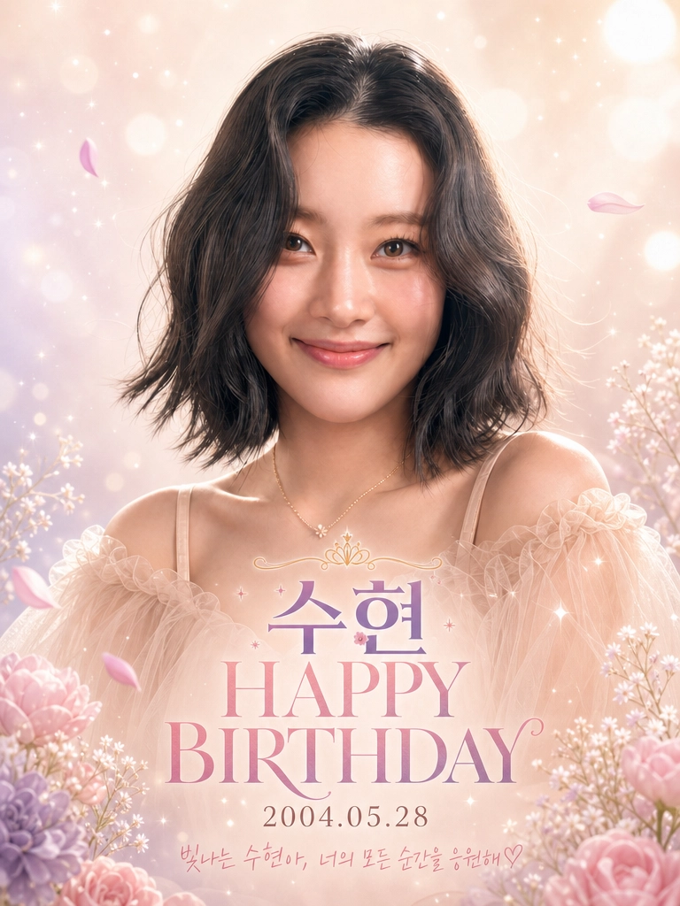 K-POP style vertical birthday ad poster design made with GPT Image 2