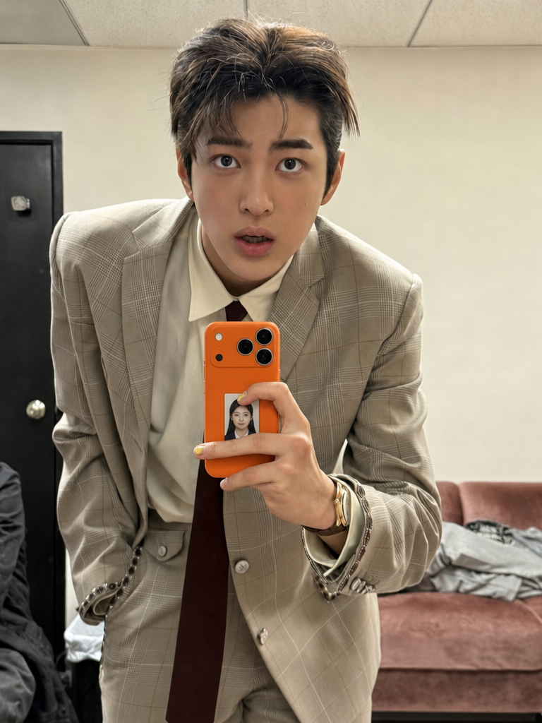 Transparent phone case ID photo composite generated with GPT Image 2