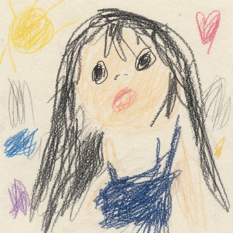AI 생성 아기 크레파스 낙서 그림