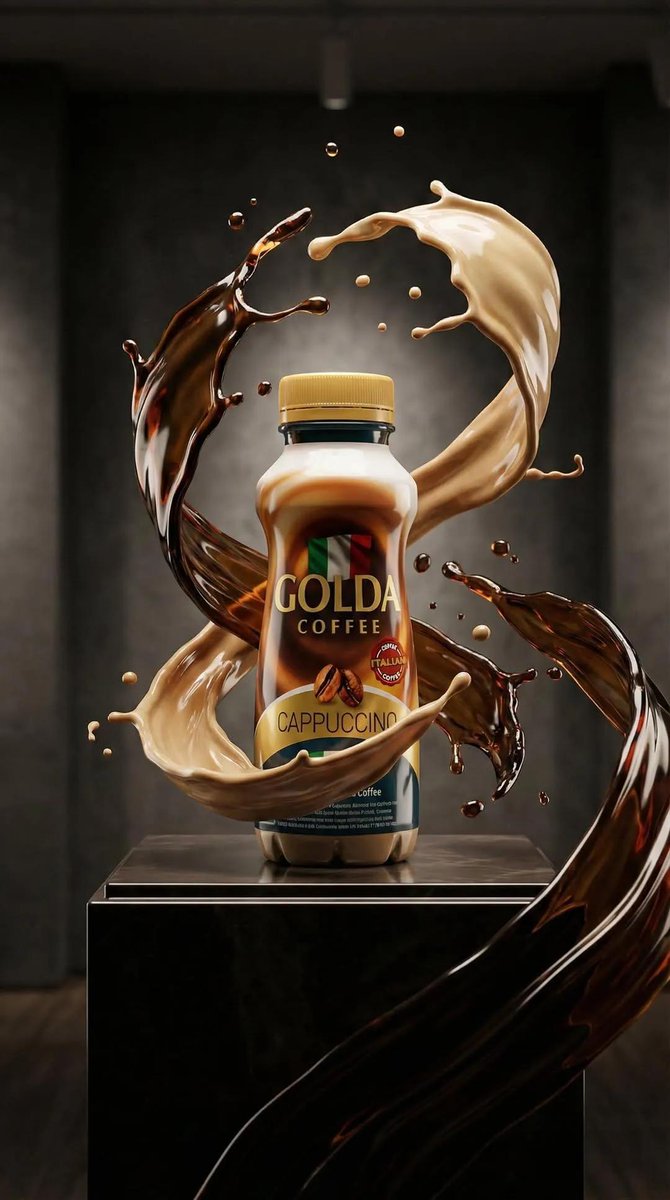 AI-generated Cappuccino Bottle Product Advertisement made with Nano Banana 2