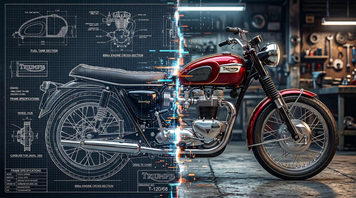 AI-generated Blueprint and 3D Render Split Comparison made with Nano Banana 2