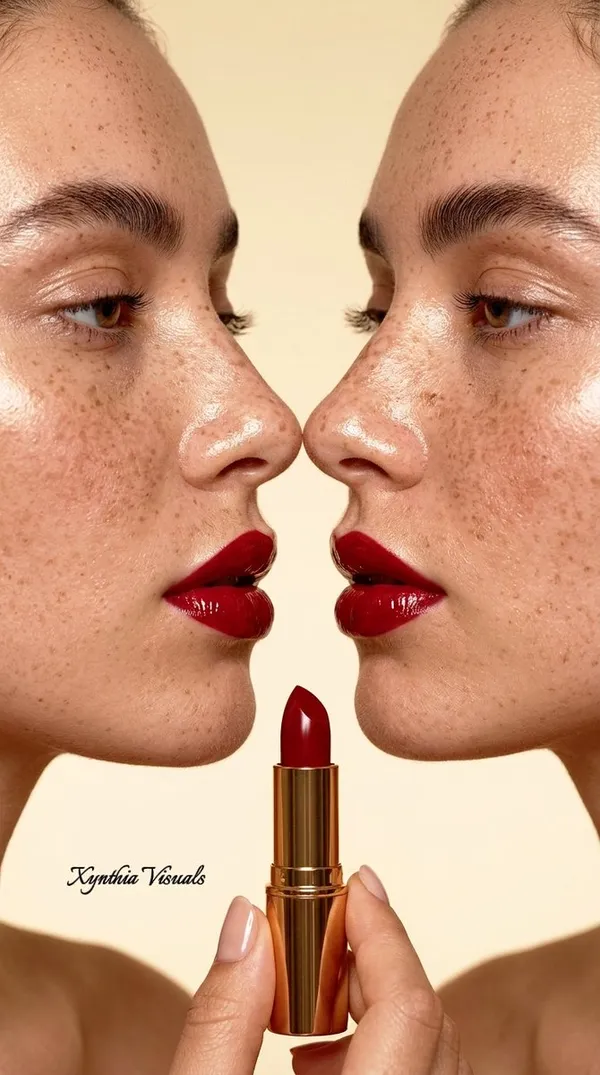 AI-generated Macro Beauty Photography Portrait made with Nano Banana Pro