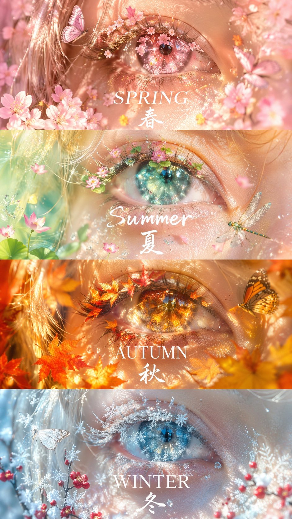 AI-generated Four Seasons Eye Close-Up made with GPT Image 2