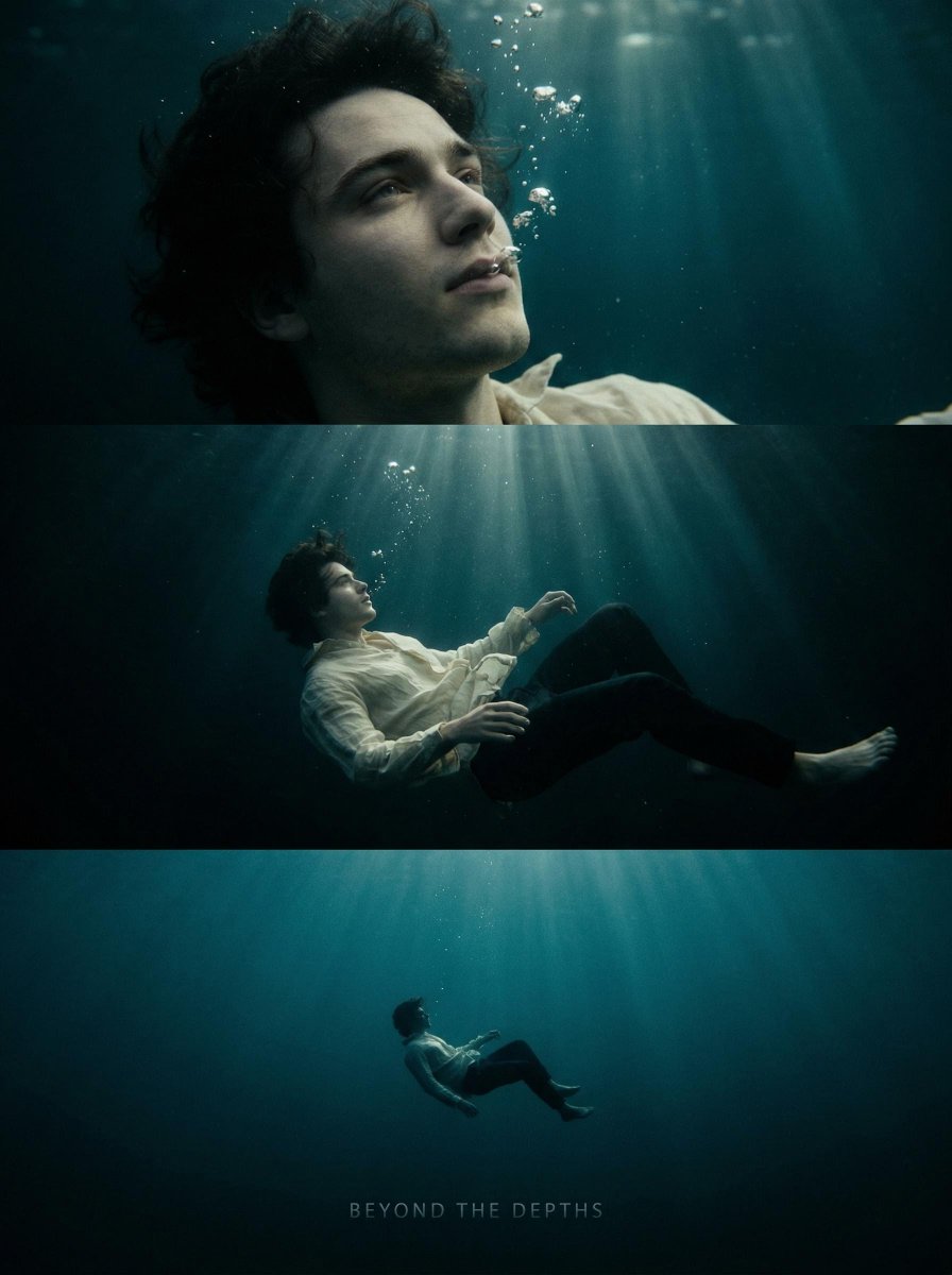 AI-generated Underwater Movie Poster made with Nano Banana 2