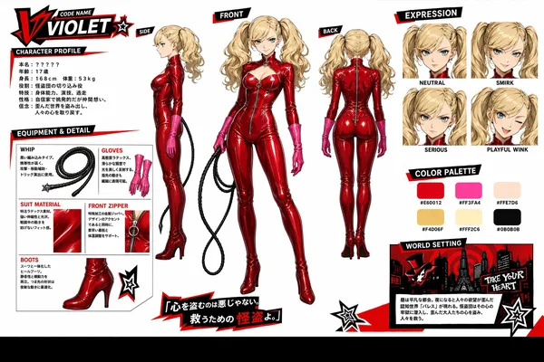 AI-generated Based on This Character and Background, Create an Official Character Sheet made with GPT Image 2