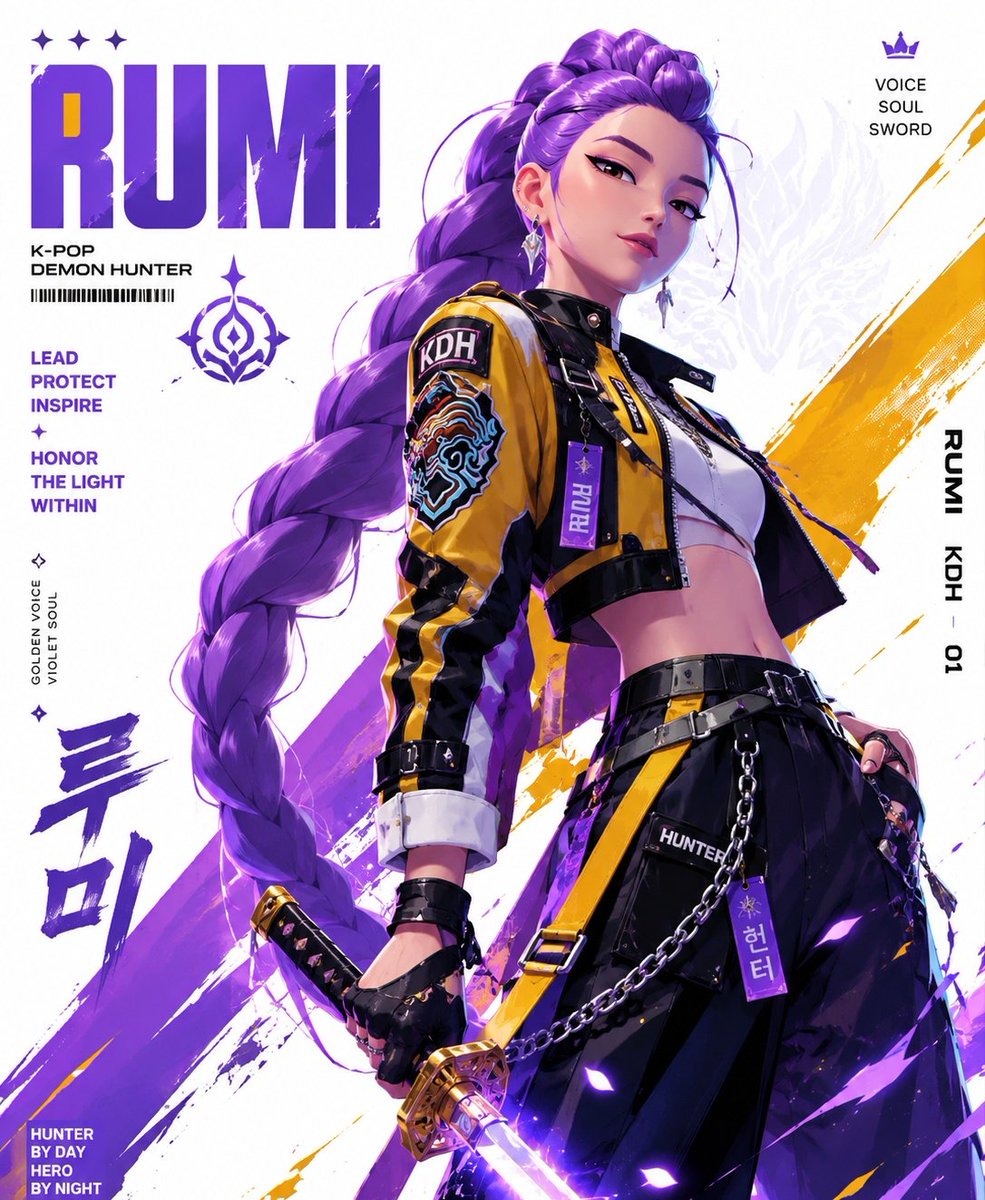 AI-generated Kpop Demon Hunter Rumi Poster made with GPT Image 2