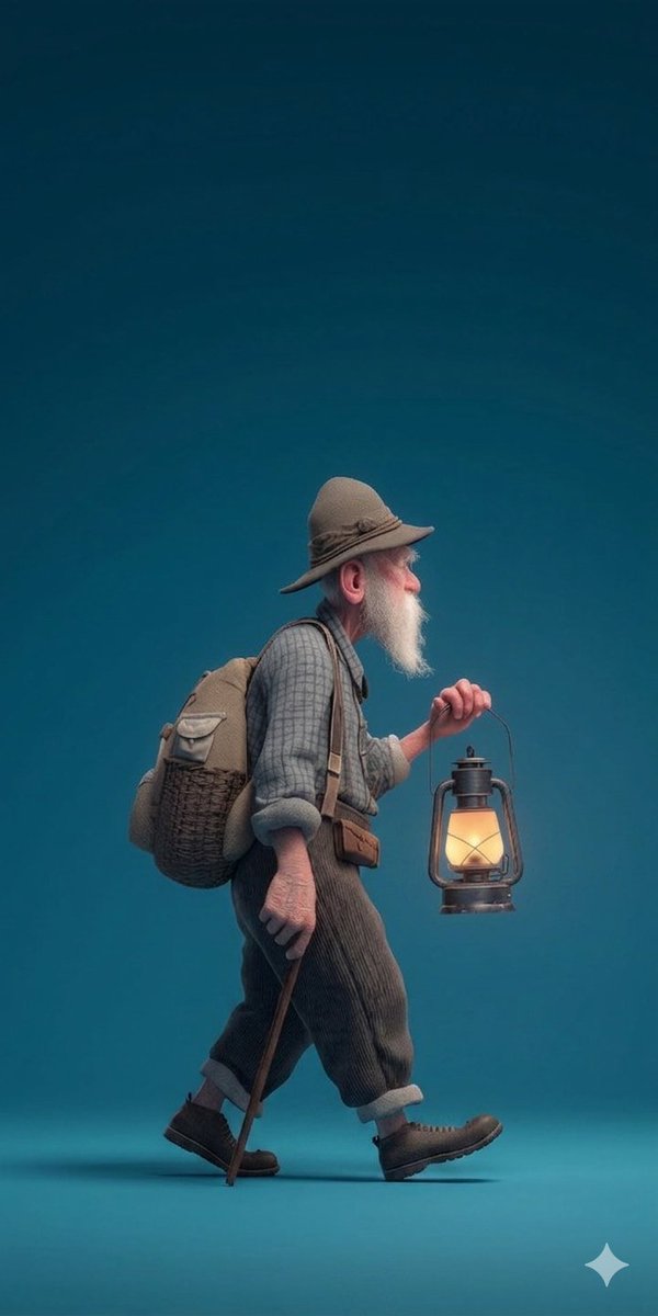 AI-generated 3D Elderly Hiker Character made with Nano Banana Pro