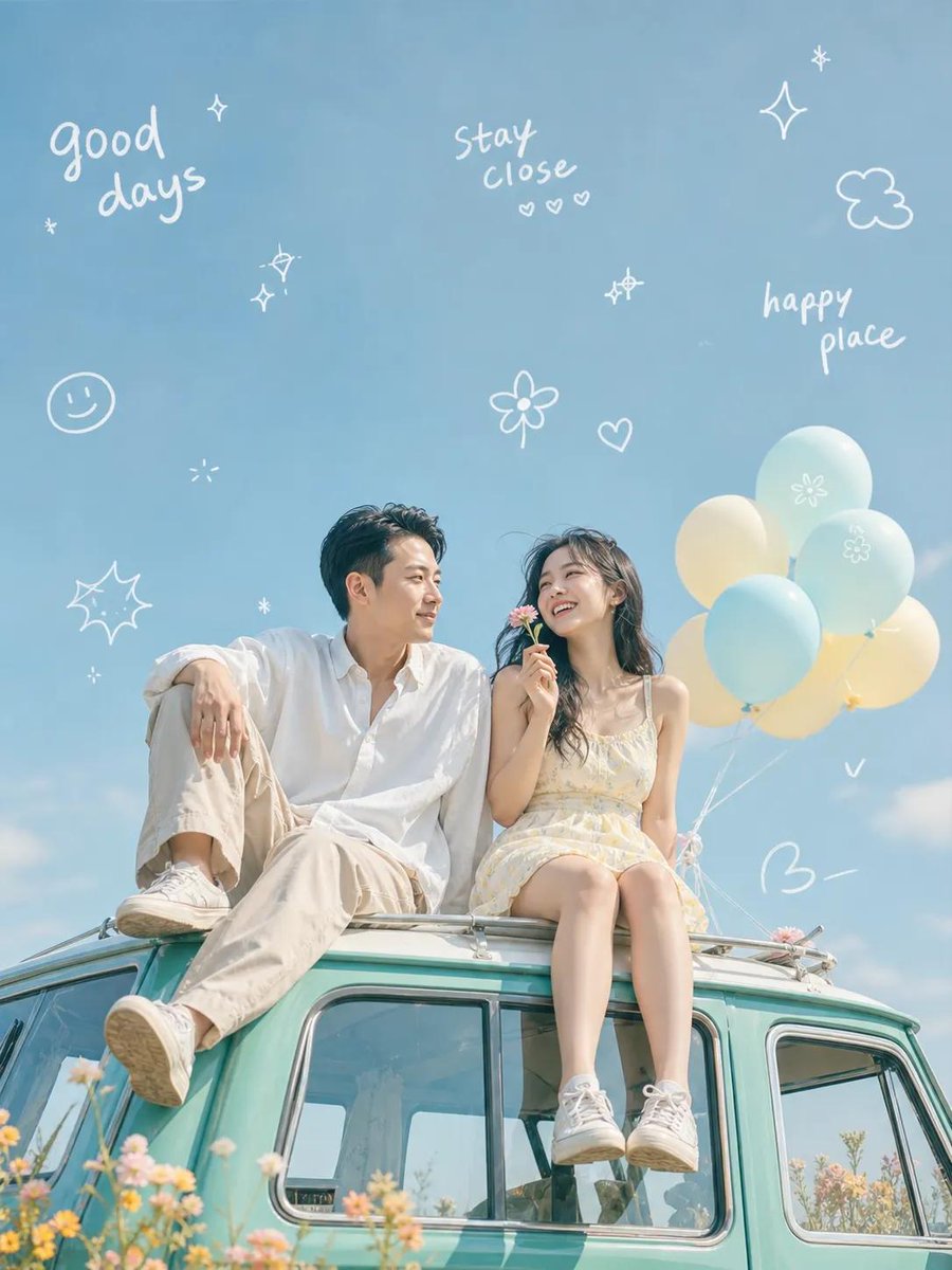 GPT 이미지 2로 생성한 꽃밭 빈티지 밴 인물