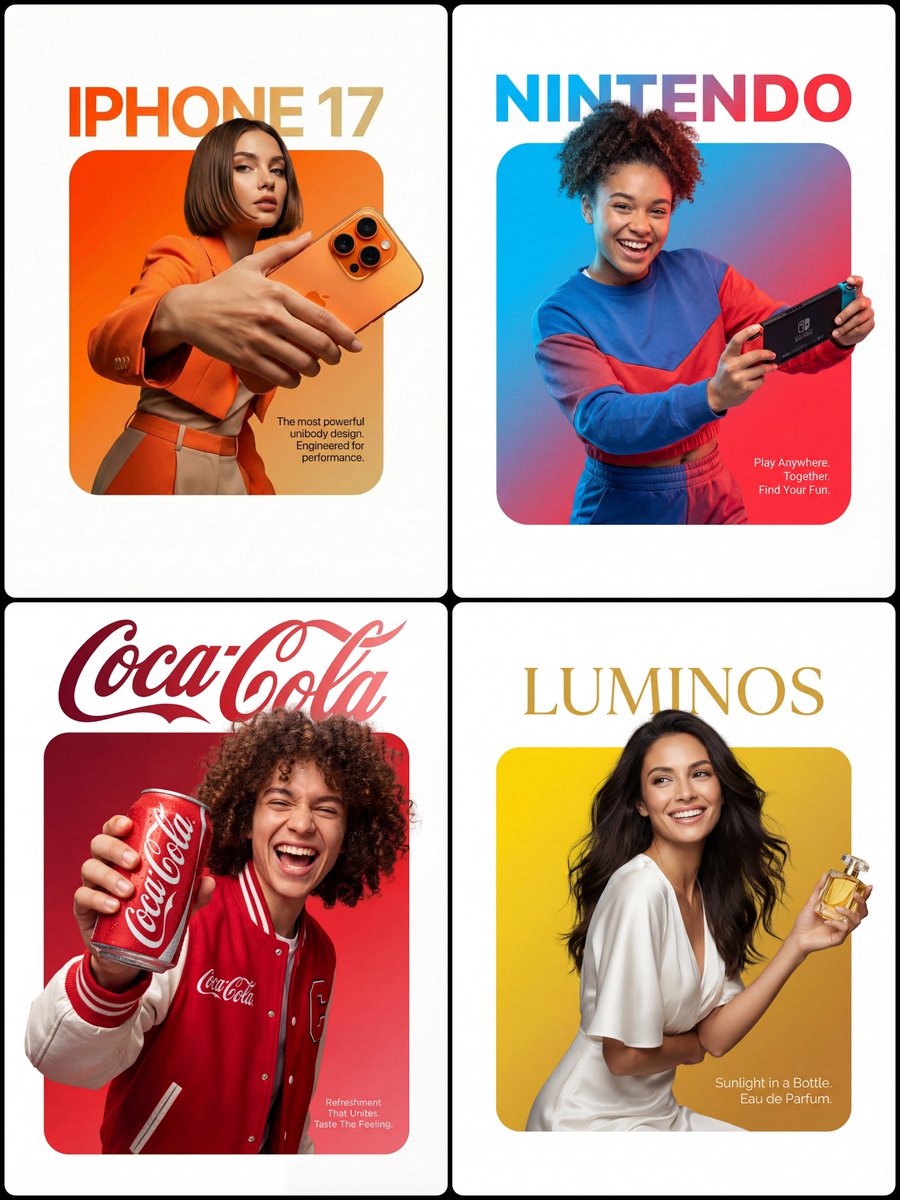 AI-generated Gradient Square Graphic Ad made with Nano Banana Pro