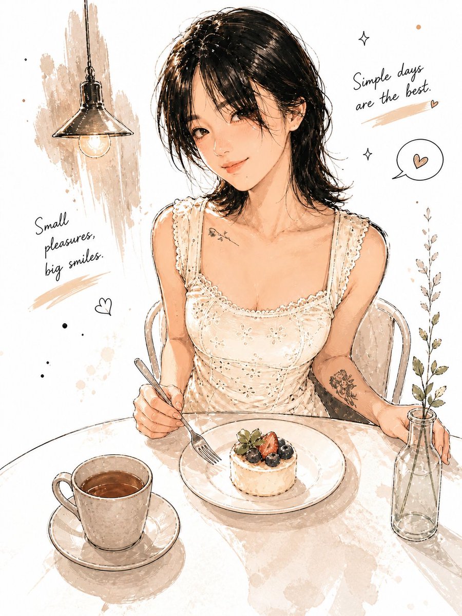 AI-generated Watercolor Cafe Portrait Illustration made with GPT Image 2