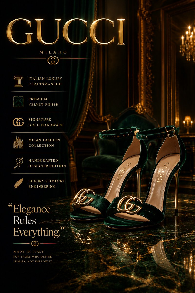 AI-generated Designer High Heels Ad Poster made with GPT Image 2