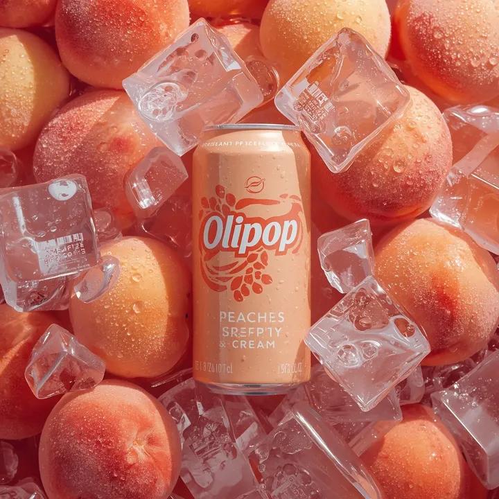 AI-generated Olipop Soda Product Ad made with Nano Banana Pro
