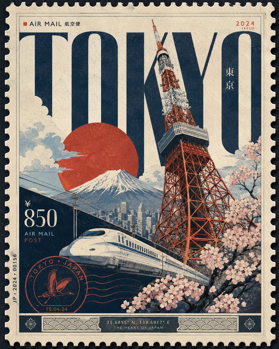 AI-generated City Postage Stamp Poster made with GPT Image 2
