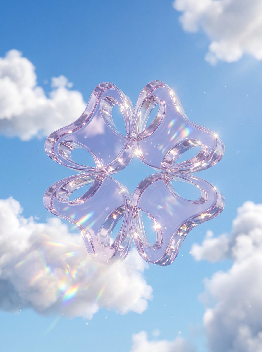 AI-generated Crystal Glass Logo made with Nano Banana Pro