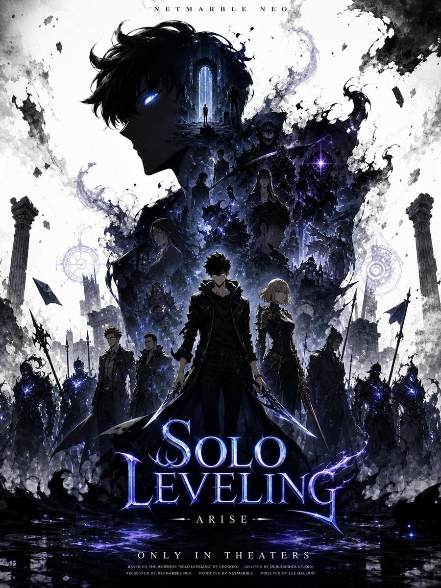 AI-generated Solo Leveling Character Poster made with GPT Image 2