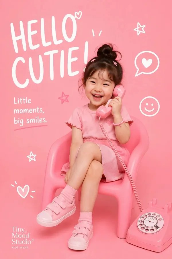 AI-generated Kids Fashion Editorial Poster made with GPT Image 2
