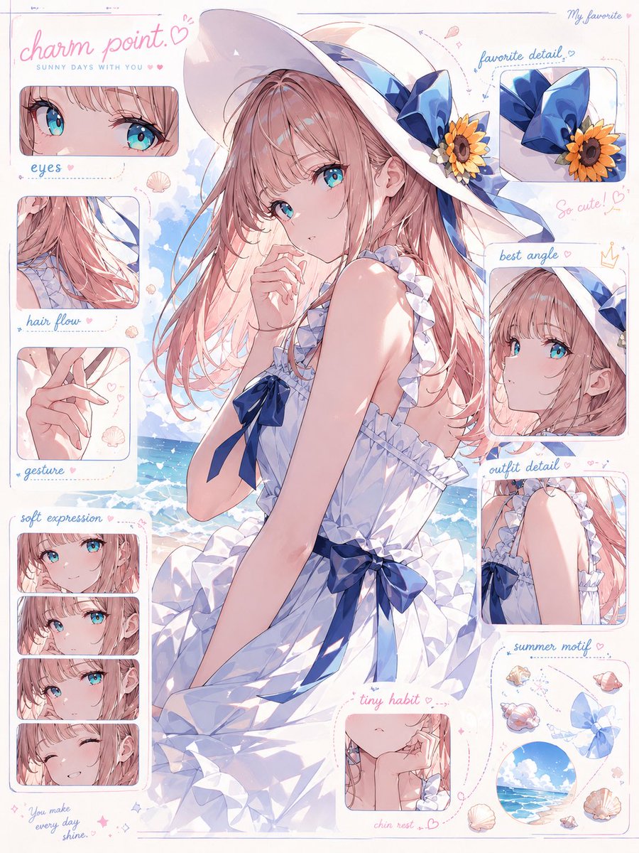 AI-generated Character Charm Anatomy Board made with GPT Image 2