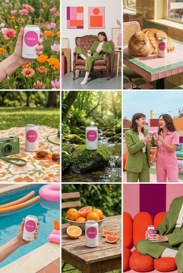 Example image of Nine Image Product Instagram Feed generated with Nano Banana Pro