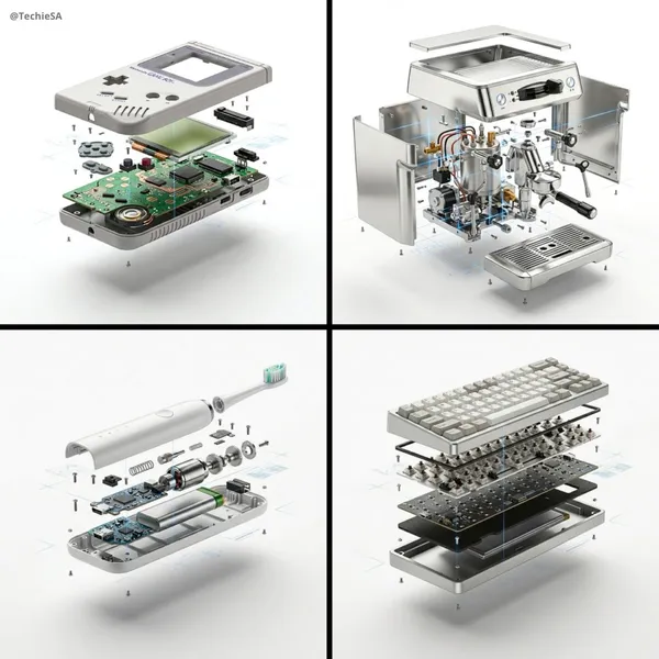 AI-generated Product Exploded View Ad made with Nano Banana Pro