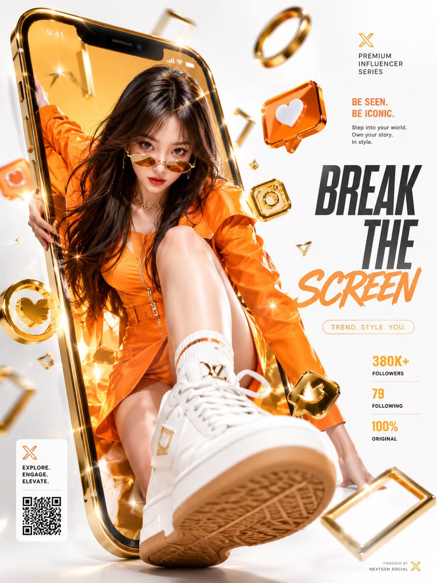 AI-generated Gold Smartphone Ad Poster made with GPT Image 2