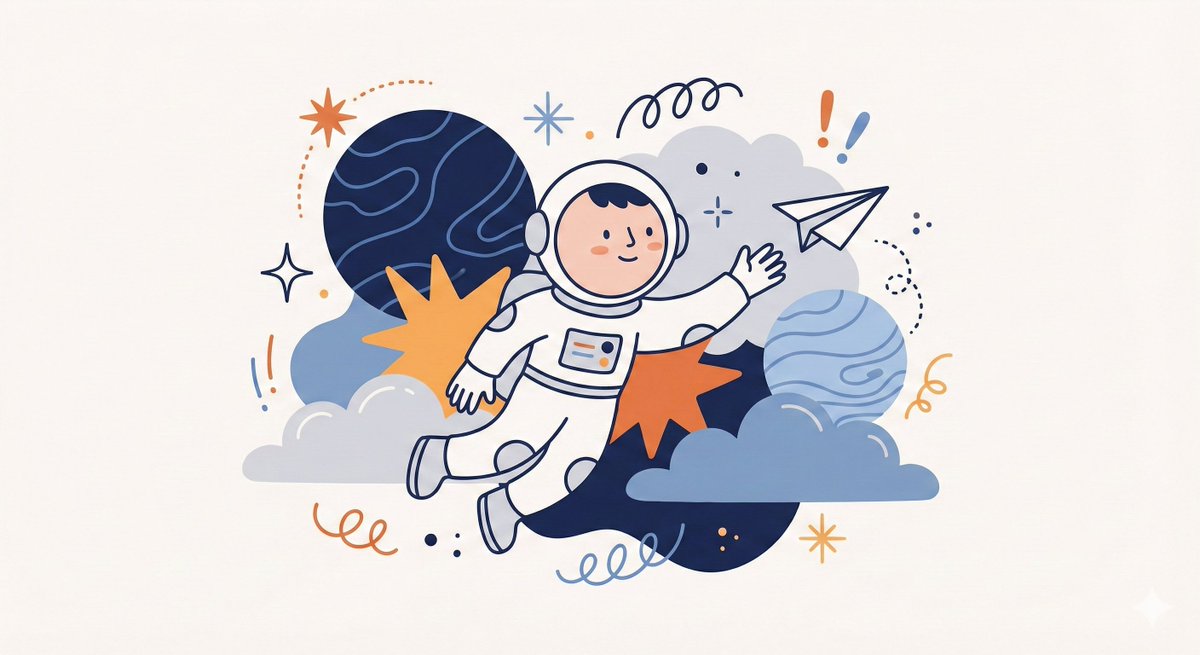 AI-generated Whimsical Abstract Character Illustration made with Nano Banana Pro
