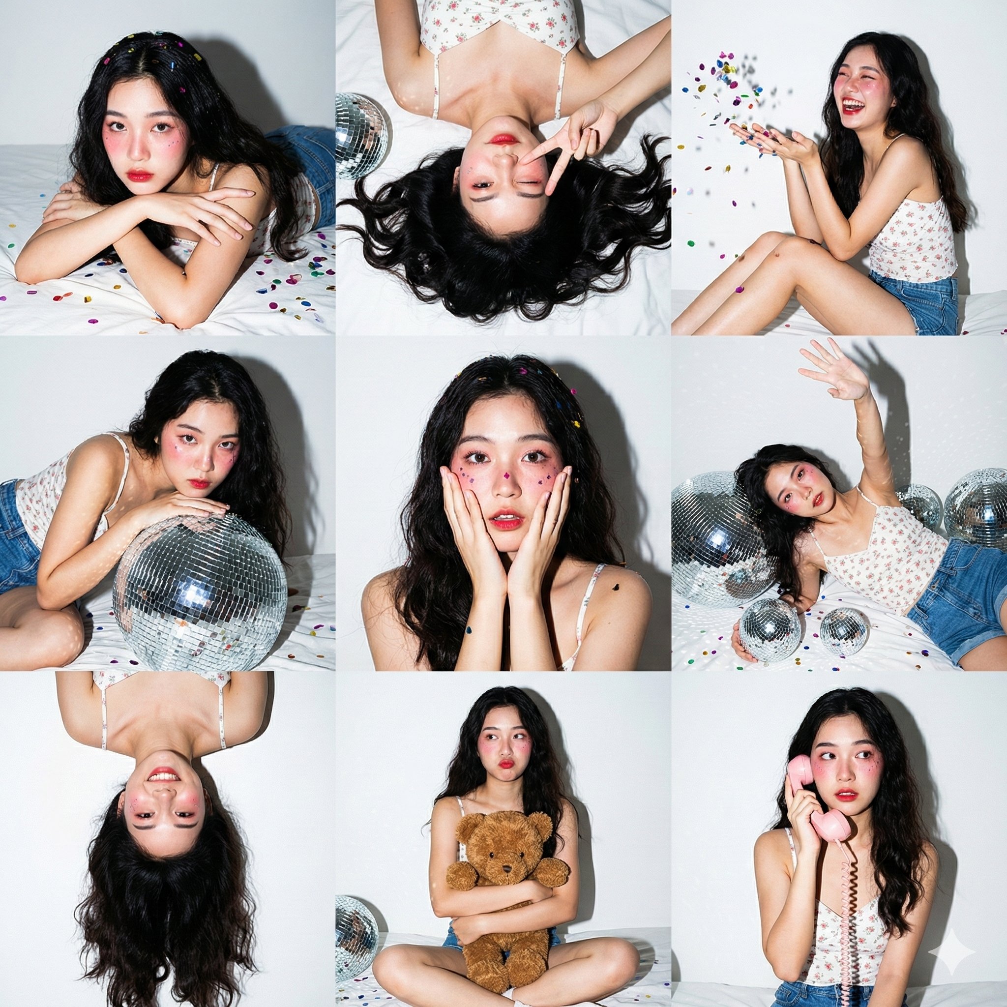 AI-generated Gen Z Flash 3x3 Collage made with Nano Banana Pro