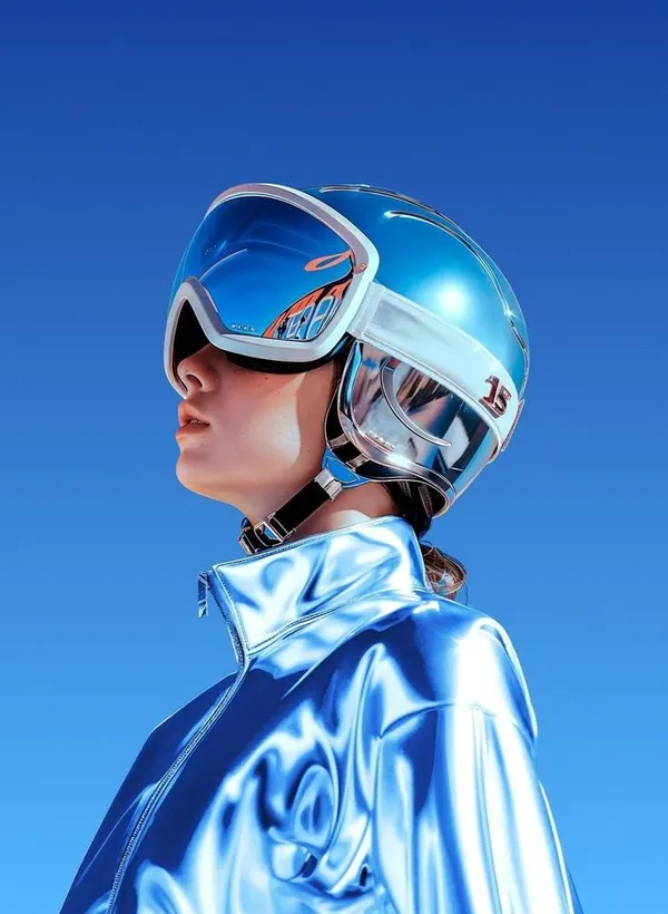 AI-generated Sci-Fi Helmet Futuristic Portrait made with Nano Banana Pro