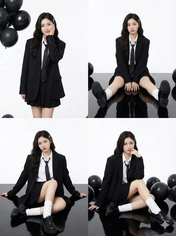 AI-generated Oversized Blazer Fashion Portrait made with Nano Banana Pro