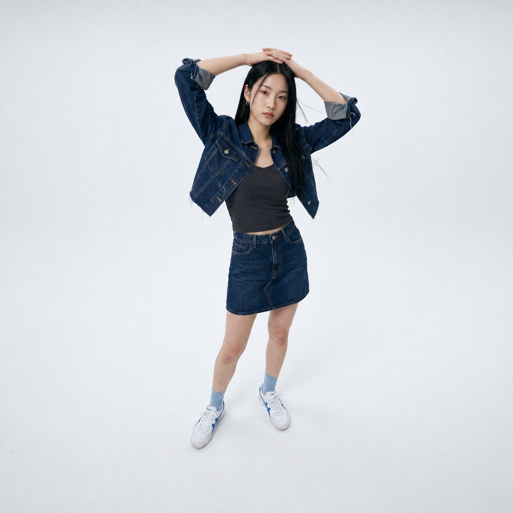 AI-generated Denim Lookbook Full Shot made with Nano Banana 2