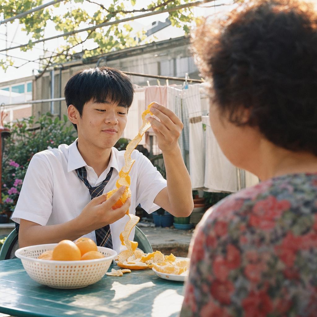AI-generated Summer Courtyard Tangerine made with GPT Image 2