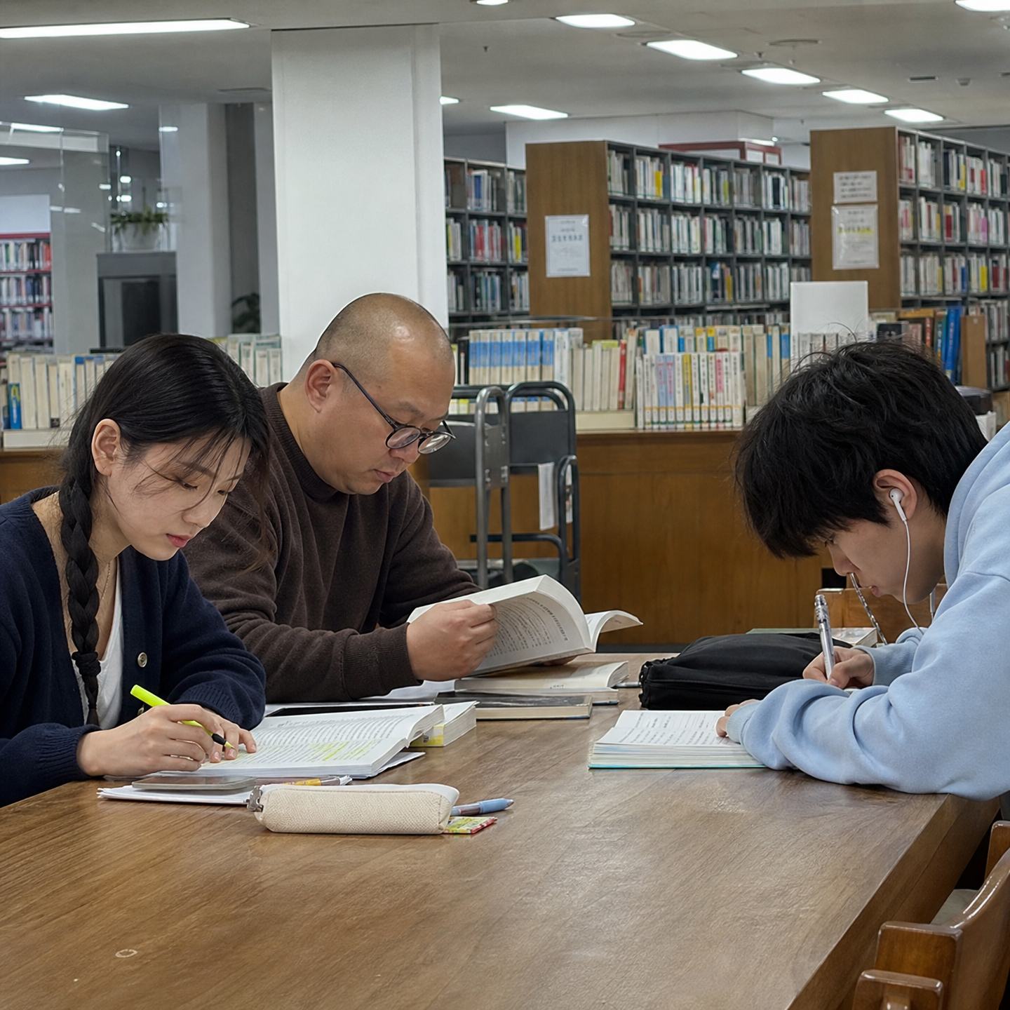AI-generated Library Study Table made with GPT Image 2