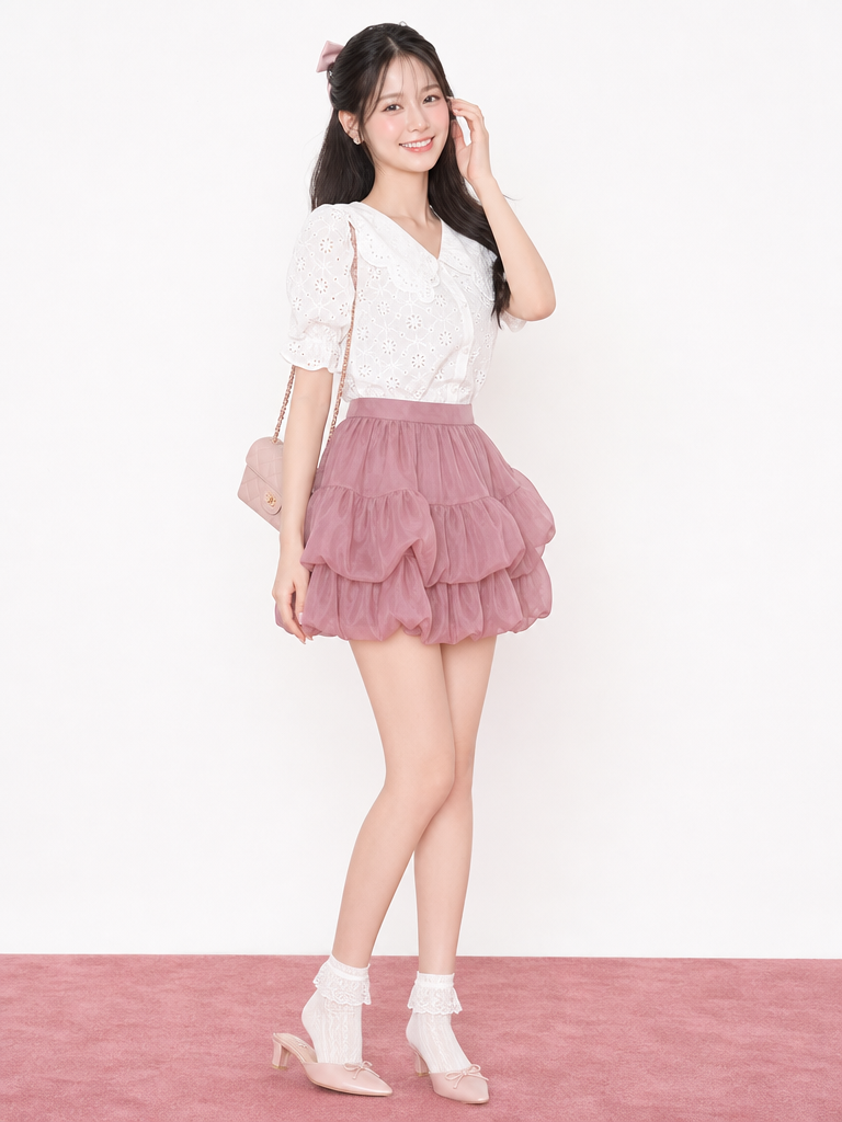 AI-generated Balletcore Pink Ribbon Look made with GPT Image 2