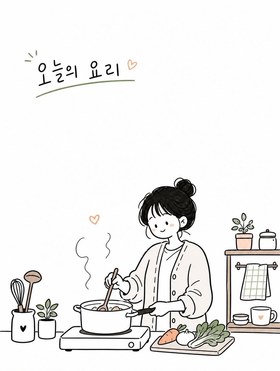 GPT 이미지 2로 생성한 한국 감성 두들 일러스트
