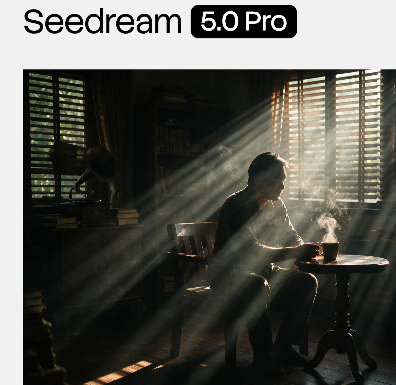씨드림 5.0 프로로 생성한 블라인드 조명 감성 인물 사진