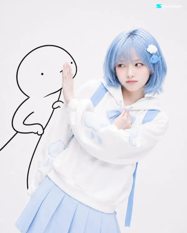 AI-generated Doodle Character Teasing Selfie made with GPT Image 2