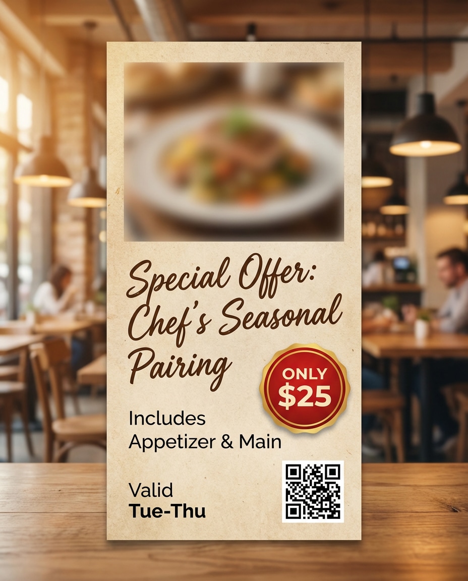 나노바나나 2로 생성한 AI 이미지 Restaurant Special