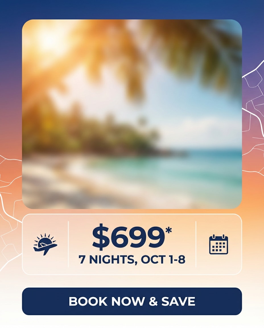 나노바나나 2로 생성한 AI 이미지 Travel Deal Ad
