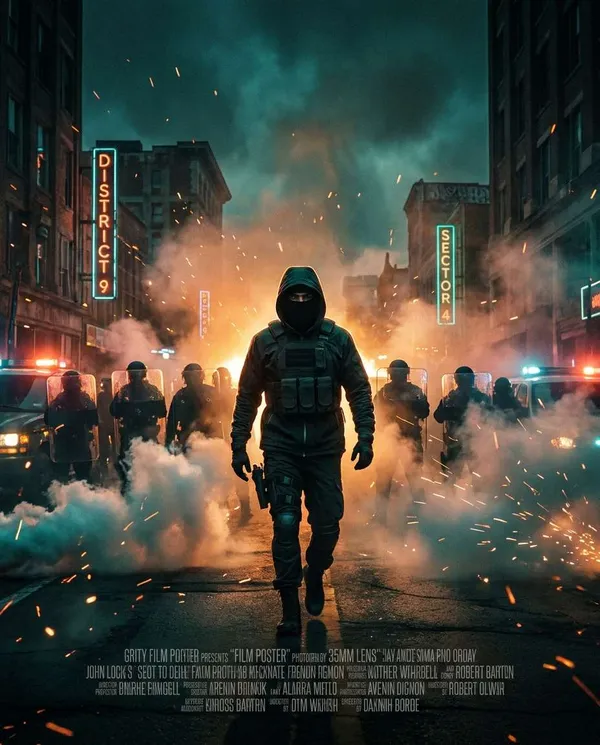 AI-generated Riot Night Breakout Poster made with Nano Banana 2