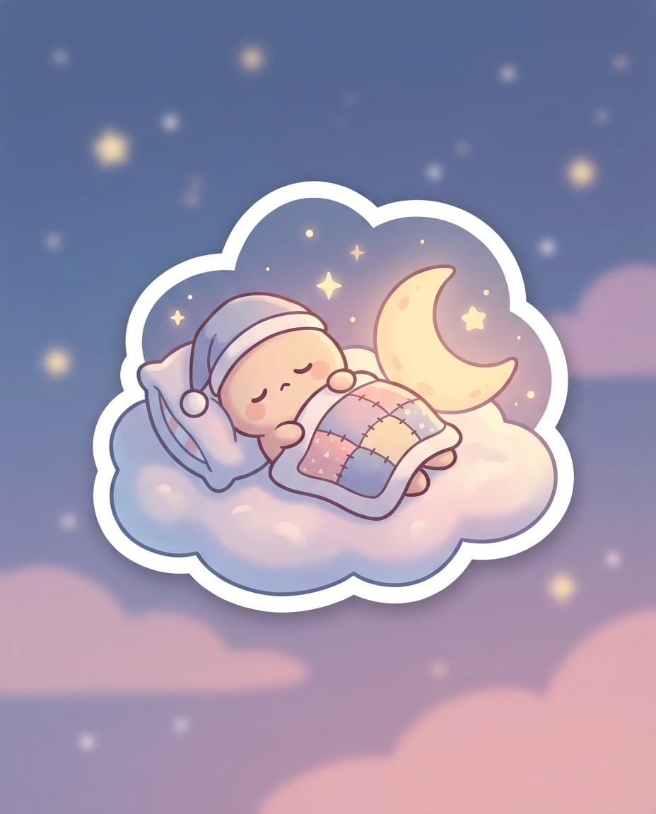 AI-generated Sleepy Cloud Nap Character made with Nano Banana 2