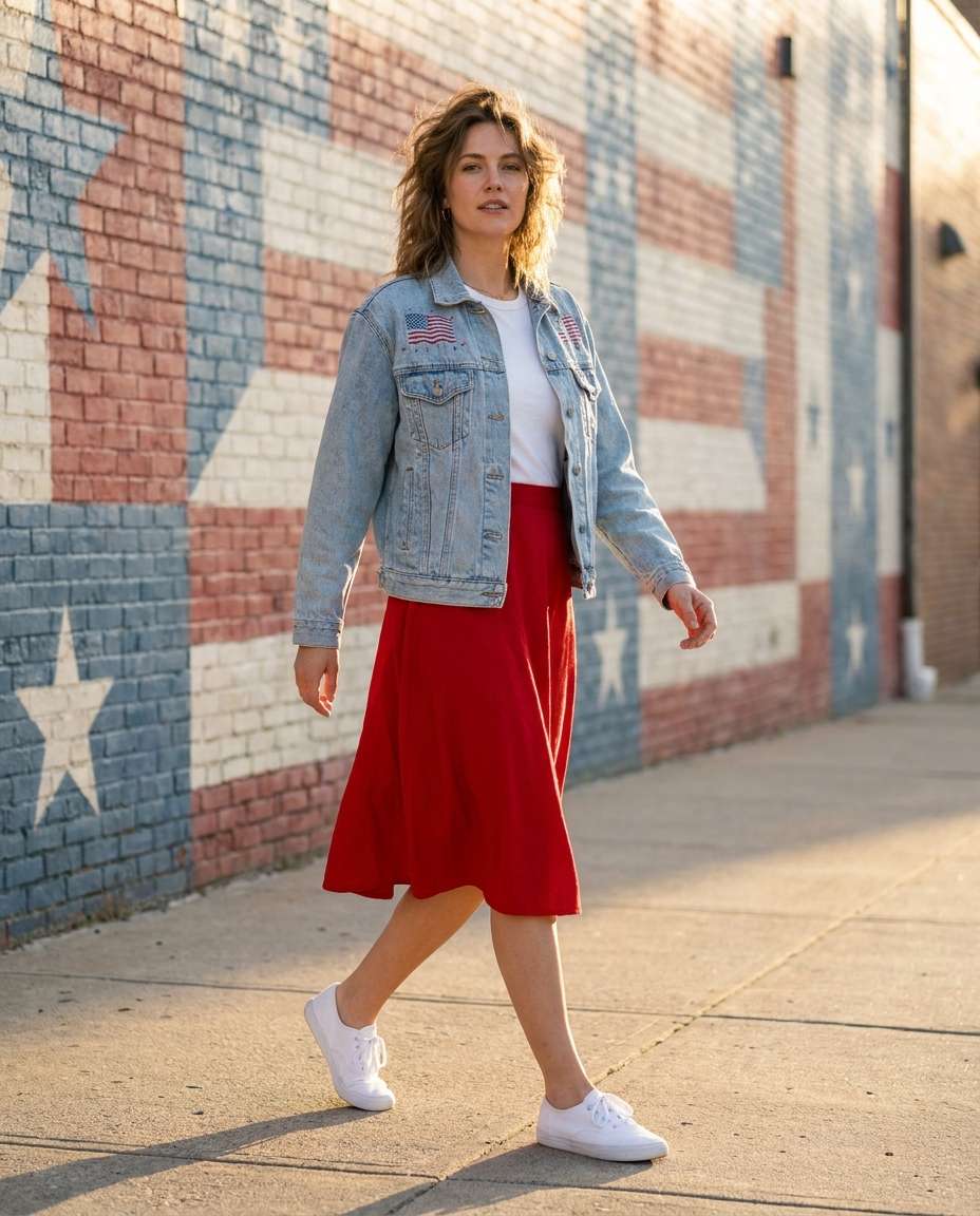 AI-generated Americana Denim Style made with Nano Banana Pro