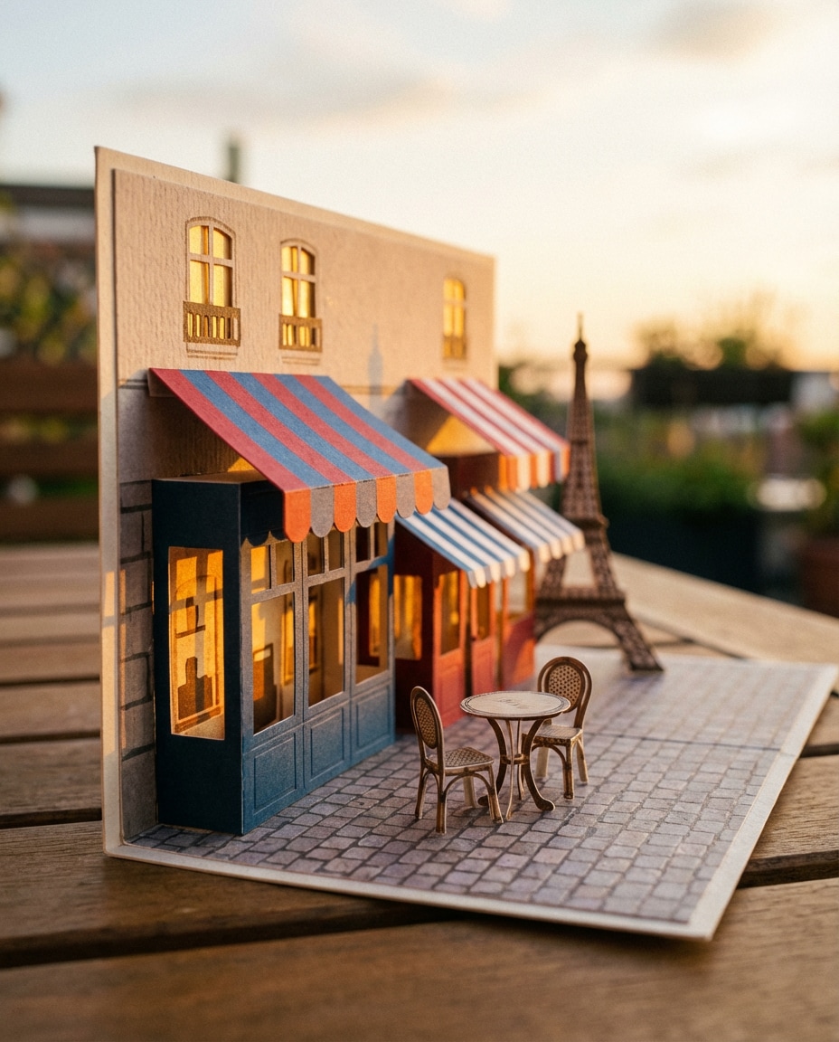 AI-generated Paris Street Pop-up made with Nano Banana 2
