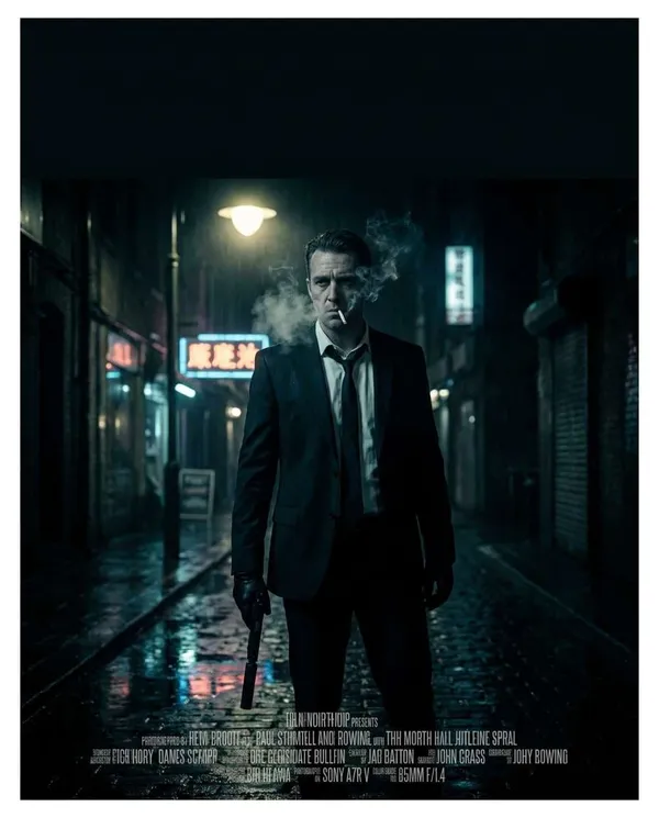 AI-generated Neo-Noir Hitman Poster made with Nano Banana 2