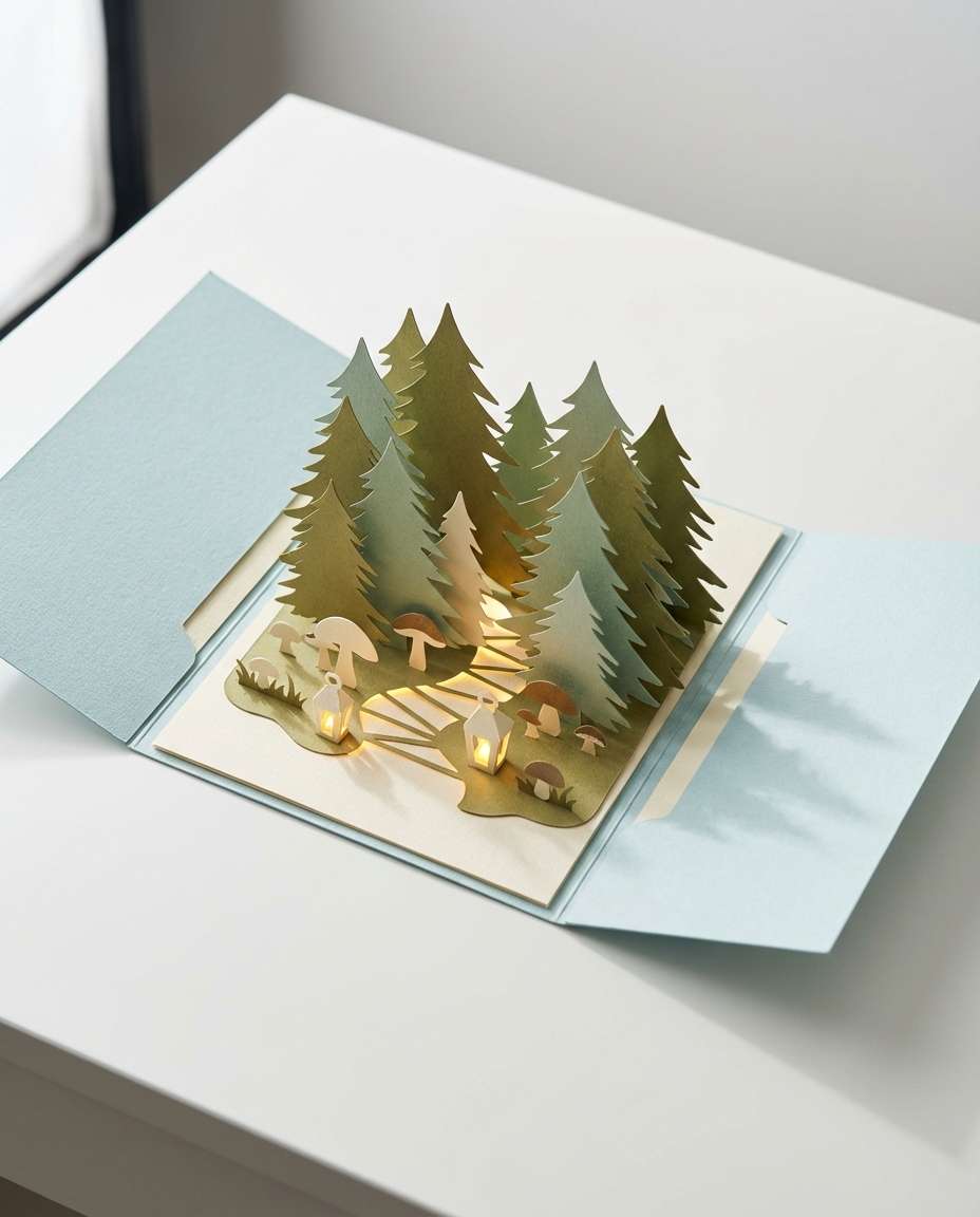 AI-generated Enchanted Forest Gatefold made with Nano Banana 2